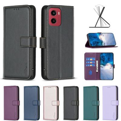 BINFEN COLOR BF17 For Motorola Moto G05 / E15 PU Leather Wallet Case Magnetic Folio Flip Stand Phone Cover