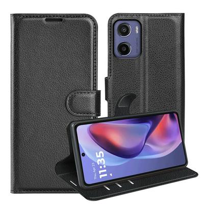 For Motorola Moto E15 4G/Moto G05 Pattern Single Folded Edge Folio Flip Leather Wallet Phone Case