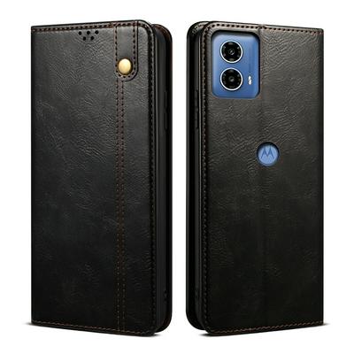 For Motorola Moto Edge 50 Fusion Crazy Horse Pattern Shockproof PU Leather Phone Case