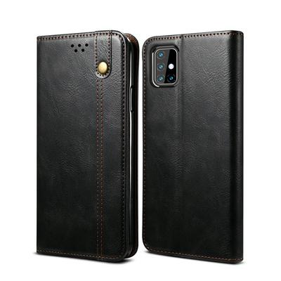 For Samsung Galaxy M31S Crazy Horse Pattern Shockproof PU Leather Phone Case