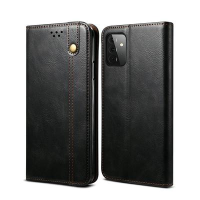 For Samsung Galaxy A72 5G Crazy Horse Pattern Shockproof PU Leather Phone Case