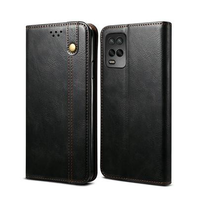 For Oppo A54 4G Crazy Horse Pattern Shockproof PU Leather Phone Case