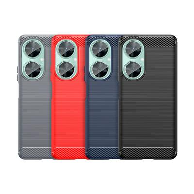 For Huawei Maimang 20 Carbon Fiber Drawing Series Scratch Resistant Shock Absorption Soft TPU Back Cover Case