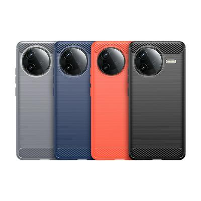 For Xiaomi Redmi K80 Carbon Fiber Drawing Series Scratch Resistant Shock Absorption Soft TPU Back Cover Case