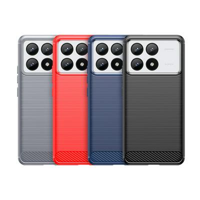 For Xiaomi Redmi K70 Pro Carbon Fiber Drawing Series Scratch Resistant Shock Absorption Soft TPU Back Cover Case