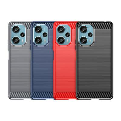 For Xiaomi Redmi Note 12 Turbo 5G Carbon Fiber Drawing Series Scratch Resistant Shock Absorption Soft TPU Back Cover Case