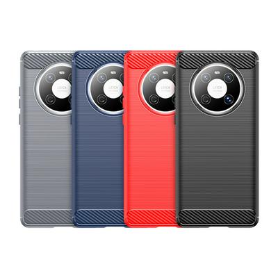 For Huawei Mate 40E Carbon Fiber Drawing Series Scratch Resistant Shock Absorption Soft TPU Back Cover Case