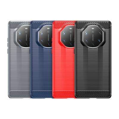 For Huawei Mate 40 RS Carbon Fiber Drawing Series Scratch Resistant Shock Absorption Soft TPU Back Cover Case