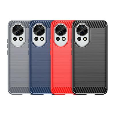 For Huawei Nova 12 Carbon Fiber Drawing Series Scratch Resistant Shock Absorption Soft TPU Back Cover Case