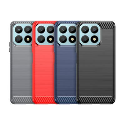 For Honor X8A Carbon Fiber Drawing Series Scratch Resistant Shock Absorption Soft TPU Back Cover Case