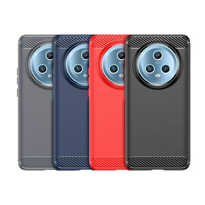 For Honor Magic 5 Carbon Fiber Drawing Series Scratch Resistant Shock Absorption Soft TPU Back Cover Case