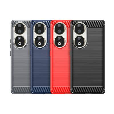For Honor 90 Carbon Fiber Drawing Series Scratch Resistant Shock Absorption Soft TPU Back Cover Case