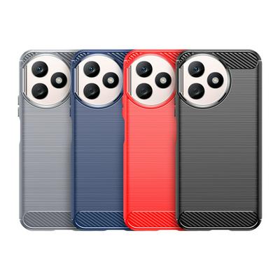 For Honor X50i Plus Carbon Fiber Drawing Series Scratch Resistant Shock Absorption Soft TPU Back Cover Case
