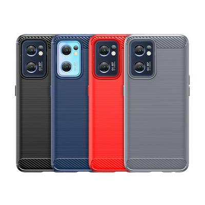For Oppo Reno7 SE 5G Carbon Fiber Drawing Series Scratch Resistant Shock Absorption Soft TPU Back Cover Case