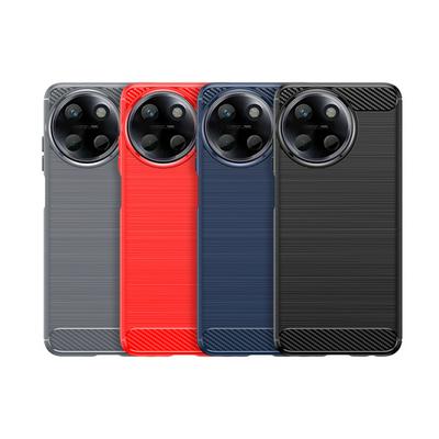 For Realme 11 4G Carbon Fiber Drawing Series Scratch Resistant Shock Absorption Soft TPU Back Cover Case