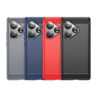 For Realme GT Neo 6 Carbon Fiber Drawing Series Scratch Resistant Shock Absorption Soft TPU Back Cover Case
