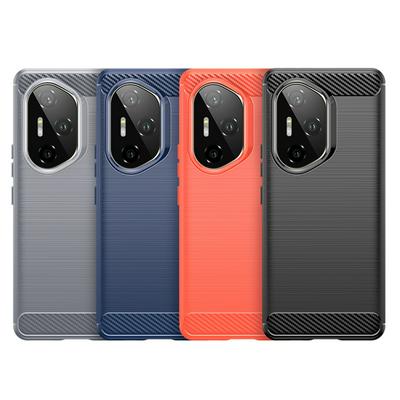 For Honor 300 Pro Carbon Fiber Drawing Series Scratch Resistant Shock Absorption Soft TPU Back Cover Case