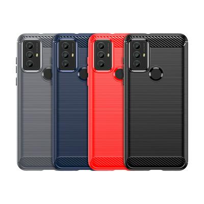 For Motorola Moto G Play 2023 Carbon Fiber Drawing Series Scratch Resistant Shock Absorption Soft TPU Back Cover Case
