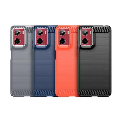 For Motorola Moto E15 / G05 Carbon Fiber Drawing Series Scratch Resistant Shock Absorption Soft TPU Back Cover Case