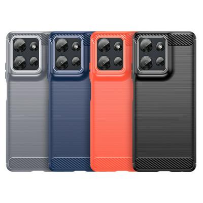 For Motorola Moto G Power 2025 Carbon Fiber Drawing Series Scratch Resistant Shock Absorption Soft TPU Back Cover Case