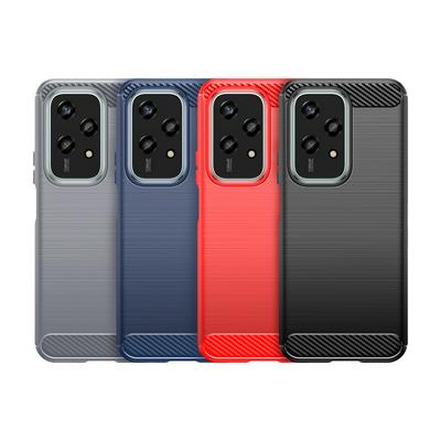 For Honor 200 Lite 5G Carbon Fiber Drawing Series Scratch Resistant Shock Absorption Soft TPU Back Cover Case