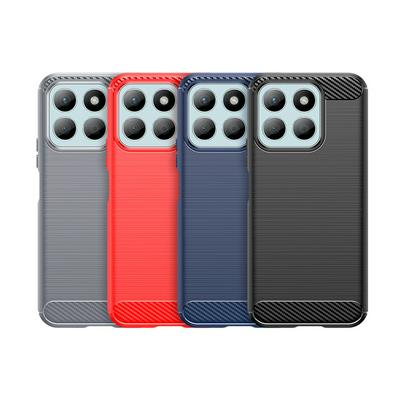 For Honor X8B Carbon Fiber Drawing Series Scratch Resistant Shock Absorption Soft TPU Back Cover Case