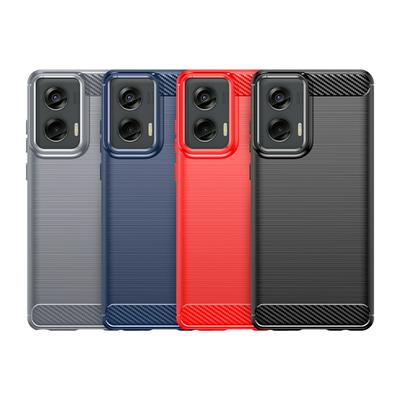 For Motorola Moto G Stylus 2024 Carbon Fiber Drawing Series Scratch Resistant Shock Absorption Soft TPU Back Cover Case