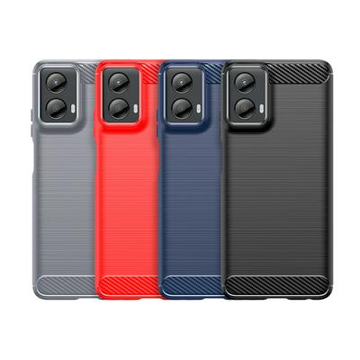 For Motorola Moto G 5G 2024 Carbon Fiber Drawing Series Scratch Resistant Shock Absorption Soft TPU Back Cover Case