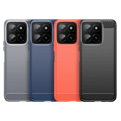 For Honor X5B Carbon Fiber Drawing Series Scratch Resistant Shock Absorption Soft TPU Back Cover Case