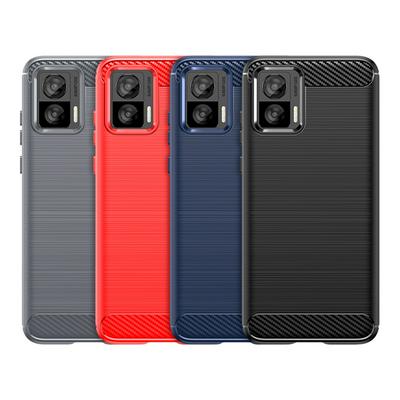 For Motorola Moto Edge 30 Lite Carbon Fiber Drawing Series Scratch Resistant Shock Absorption Soft TPU Back Cover Case