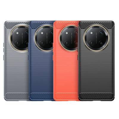 For Honor X60 Pro Carbon Fiber Drawing Series Scratch Resistant Shock Absorption Soft TPU Back Cover Case