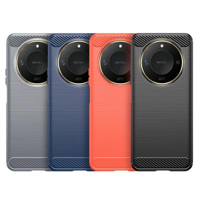 For Honor X60 Carbon Fiber Drawing Series Scratch Resistant Shock Absorption Soft TPU Back Cover Case