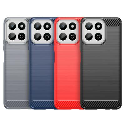 For Honor Enjoy 60 Plus Carbon Fiber Drawing Series Scratch Resistant Shock Absorption Soft TPU Back Cover Case