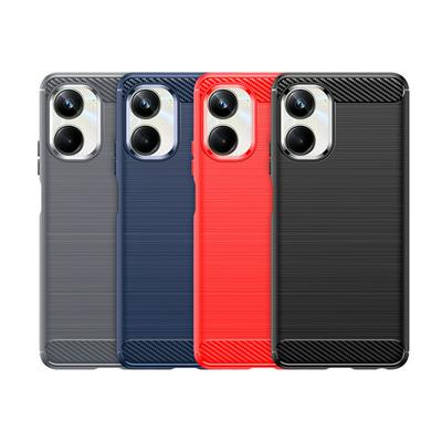 For Realme 10 Pro Carbon Fiber Drawing Series Scratch Resistant Shock Absorption Soft TPU Back Cover Case