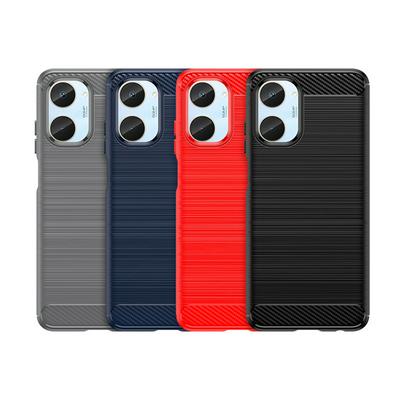 For Realme 10 4G Carbon Fiber Drawing Series Scratch Resistant Shock Absorption Soft TPU Back Cover Case