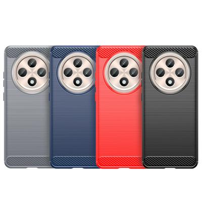 For Oppo Reno 12 FS 5G Carbon Fiber Drawing Series Scratch Resistant Shock Absorption Soft TPU Back Cover Case
