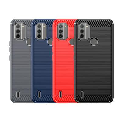 For Nokia C31 5G Carbon Fiber Drawing Series Scratch Resistant Shock Absorption Soft TPU Back Cover Case