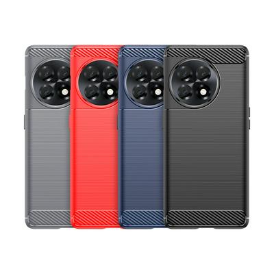 For Oneplus 11R Carbon Fiber Drawing Series Scratch Resistant Shock Absorption Soft TPU Back Cover Case
