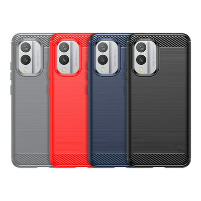 For Nokia X30 5G Carbon Fiber Drawing Series Scratch Resistant Shock Absorption Soft TPU Back Cover Case