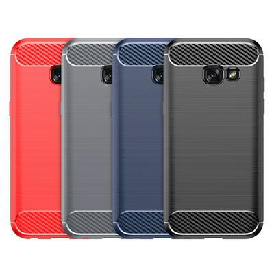 For Samsung Galaxy A7 2017 Carbon Fiber Drawing Series Scratch Resistant Shock Absorption Soft TPU Back Cover Case
