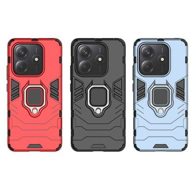 For Xiaomi Redmi Note 14 5G Black Panther 2 in 1 Detachable Magnetic Attraction Shockproof with Stand Hard PC + Soft TPU Back Cover Case