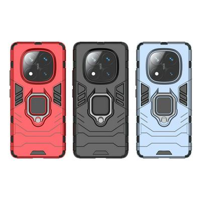 For Xiaomi Redmi Note 14 Pro 5G Black Panther 2 in 1 Detachable Magnetic Attraction Shockproof with Stand Hard PC + Soft TPU Back Cover Case