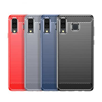 For Samsung Galaxy A9 Star Carbon Fiber Drawing Series Scratch Resistant Shock Absorption Soft TPU Back Cover Case