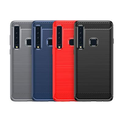 For Samsung Galaxy A9 2018 Carbon Fiber Drawing Series Scratch Resistant Shock Absorption Soft TPU Back Cover Case