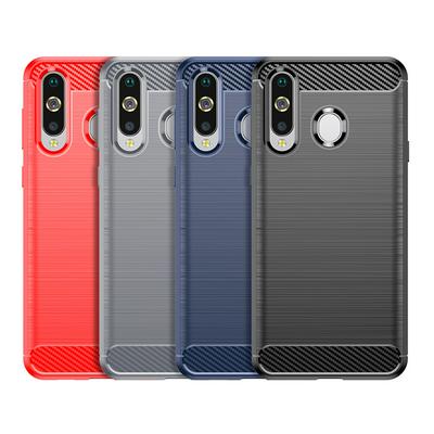 For Samsung Galaxy A8S Carbon Fiber Drawing Series Scratch Resistant Shock Absorption Soft TPU Back Cover Case