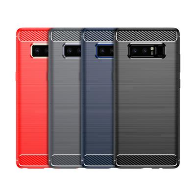 For Samsung Galaxy Note 8 Carbon Fiber Drawing Series Scratch Resistant Shock Absorption Soft TPU Back Cover Case