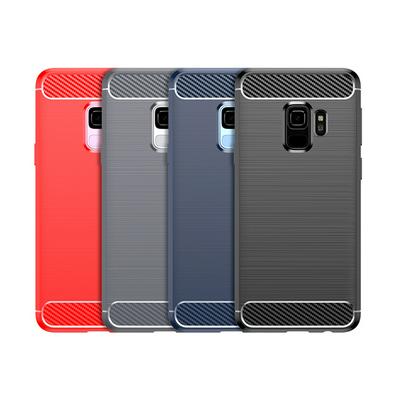 For Samsung Galaxy S9 Carbon Fiber Drawing Series Scratch Resistant Shock Absorption Soft TPU Back Cover Case