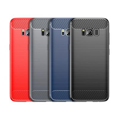For Samsung Galaxy S8 Carbon Fiber Drawing Series Scratch Resistant Shock Absorption Soft TPU Back Cover Case