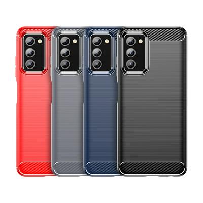 For Samsung Galaxy A03S Carbon Fiber Drawing Series Scratch Resistant Shock Absorption Soft TPU Back Cover Case