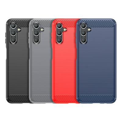 For Samsung Galaxy A14 4G Carbon Fiber Drawing Series Scratch Resistant Shock Absorption Soft TPU Back Cover Case